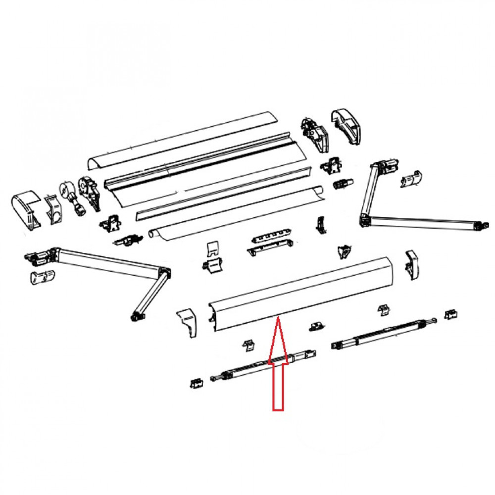 Thule lead rail 6200 luifel antra  3.75mtr 1500602545