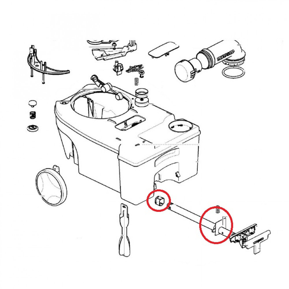 Thetford Bevestiging Handgreep SC250/260