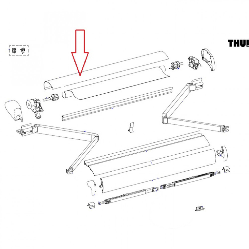 Thule cover housing 6200 3,75 white V2 Thule cover housing 6200 3,75 white V2