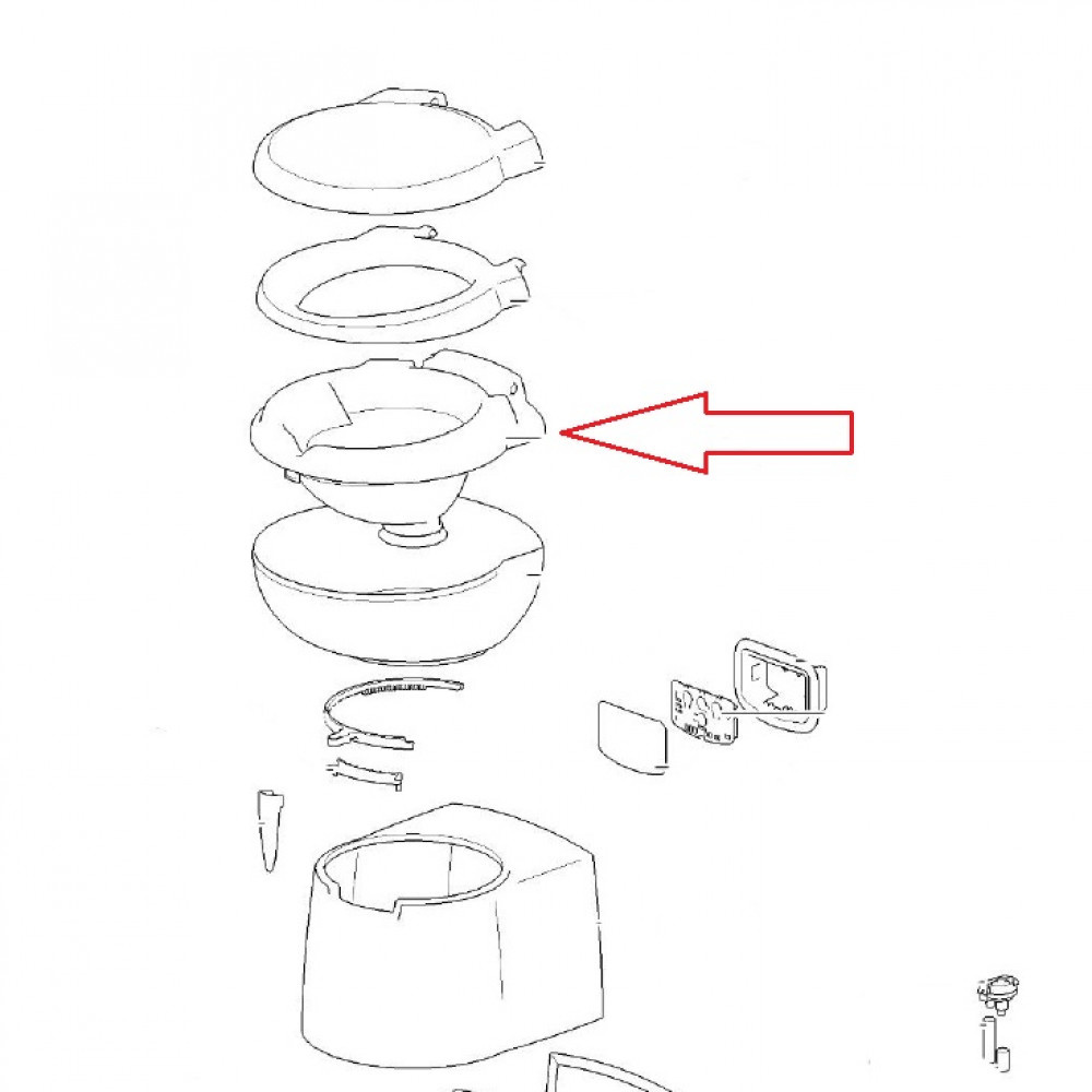 Thetford C260 Toilet Pot Kunststof Thetford C260 Toilet Pot Kunststof