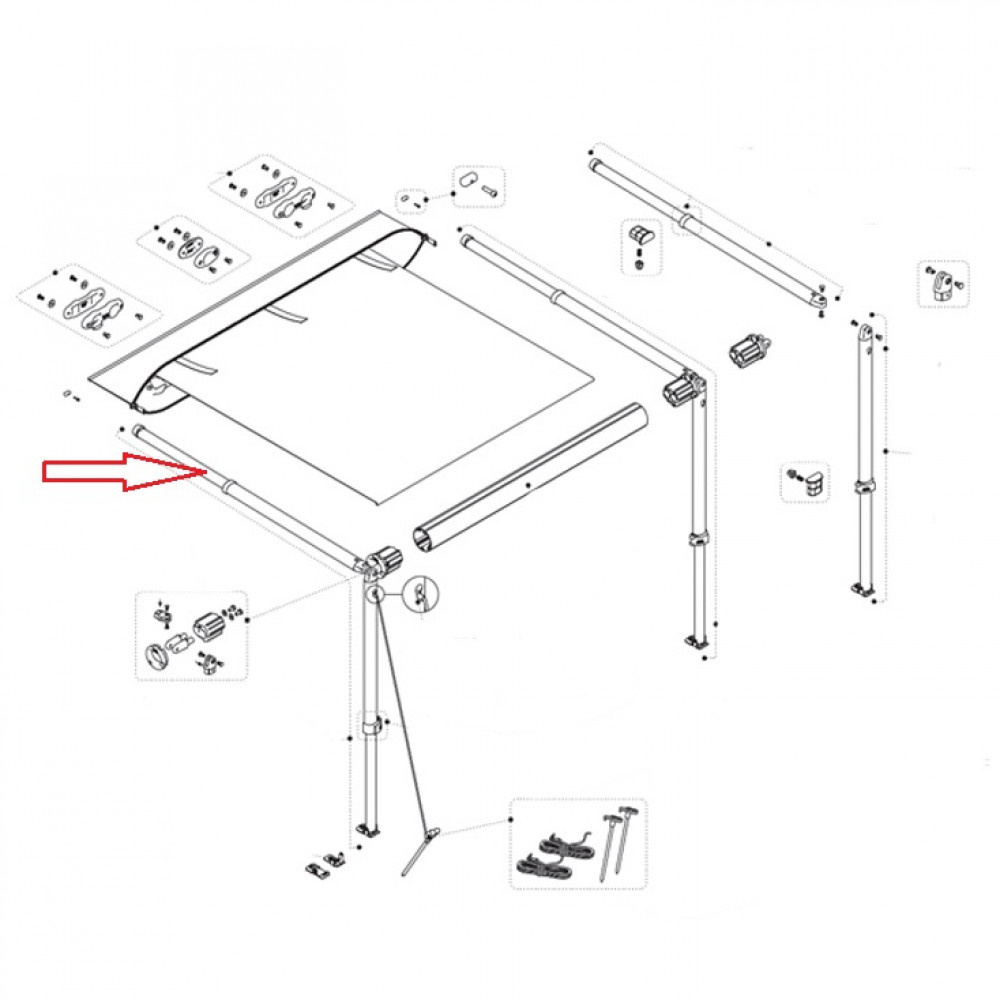 Fiamma Staander en Rafter CaravanStore XL 360-550R Fiamma Staander en Rafter CaravanStore XL 360-550R