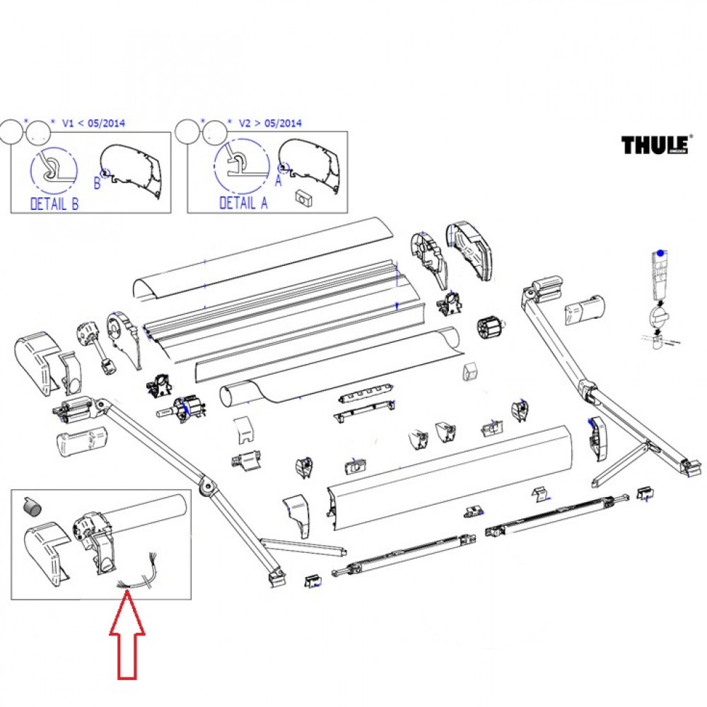Thule 9200 Motorkabel 9200 Luifel Thule 9200 Motorkabel 9200 Luifel