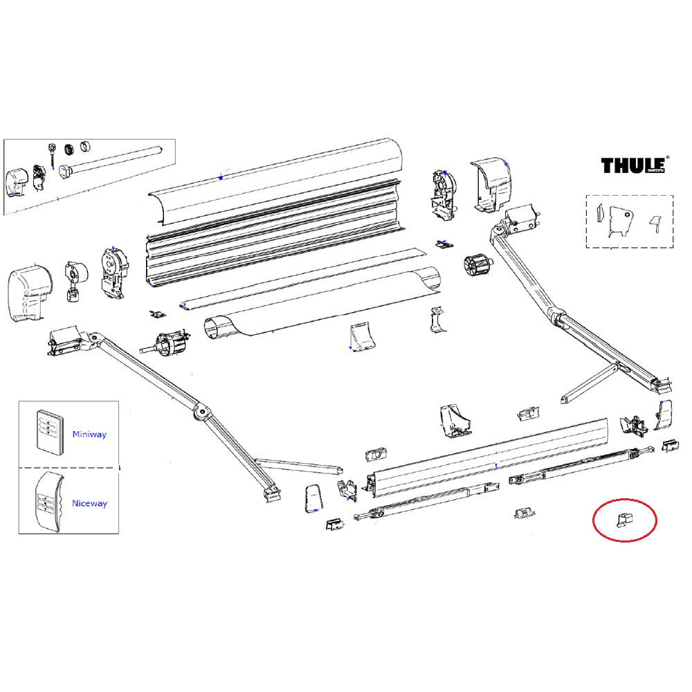 Thule 8000 Knikarmgeleider