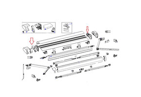 Thule 6300 Vaste Bak Binnen Eindkapset wit