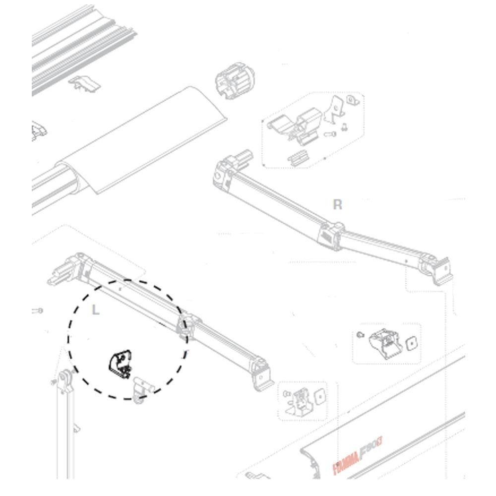 Fiamma F80S Bevestigingskit Linker Staander Fiamma F80S Bevestigingskit Linker Staander