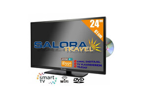 Salora 24'' TV Travel LED 12/230V Smart Wifi DVD