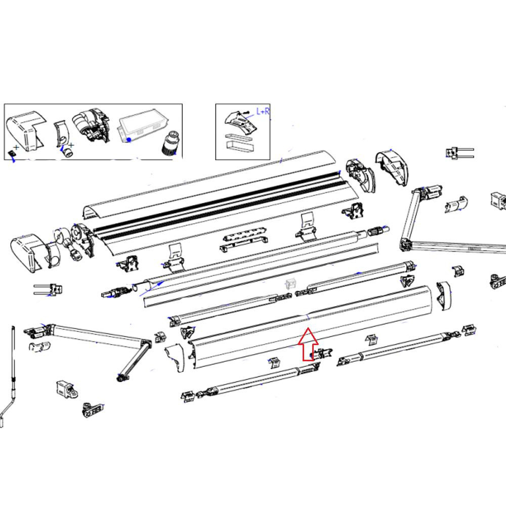Thule 6300 Lead Rail 2.60 Wit