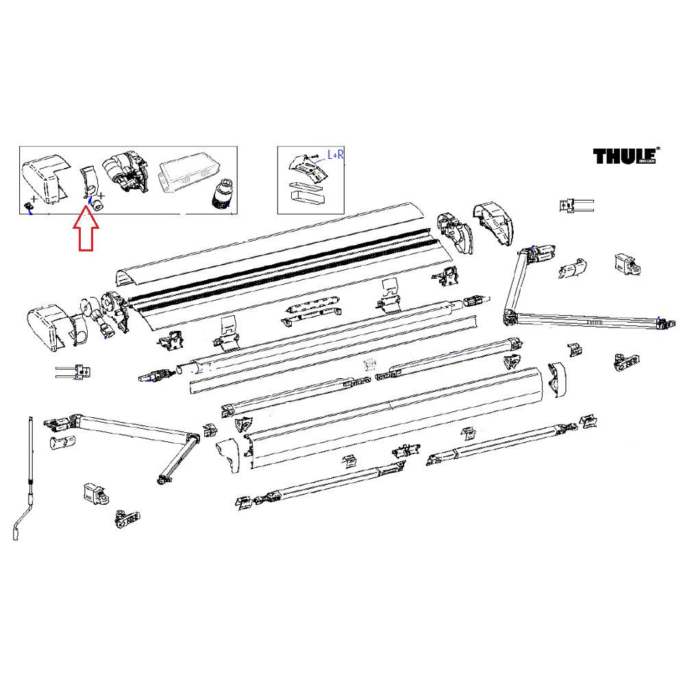 Thule 6300 Plug & Gear Cover Wit Thule 6300 Plug & Gear Cover Wit