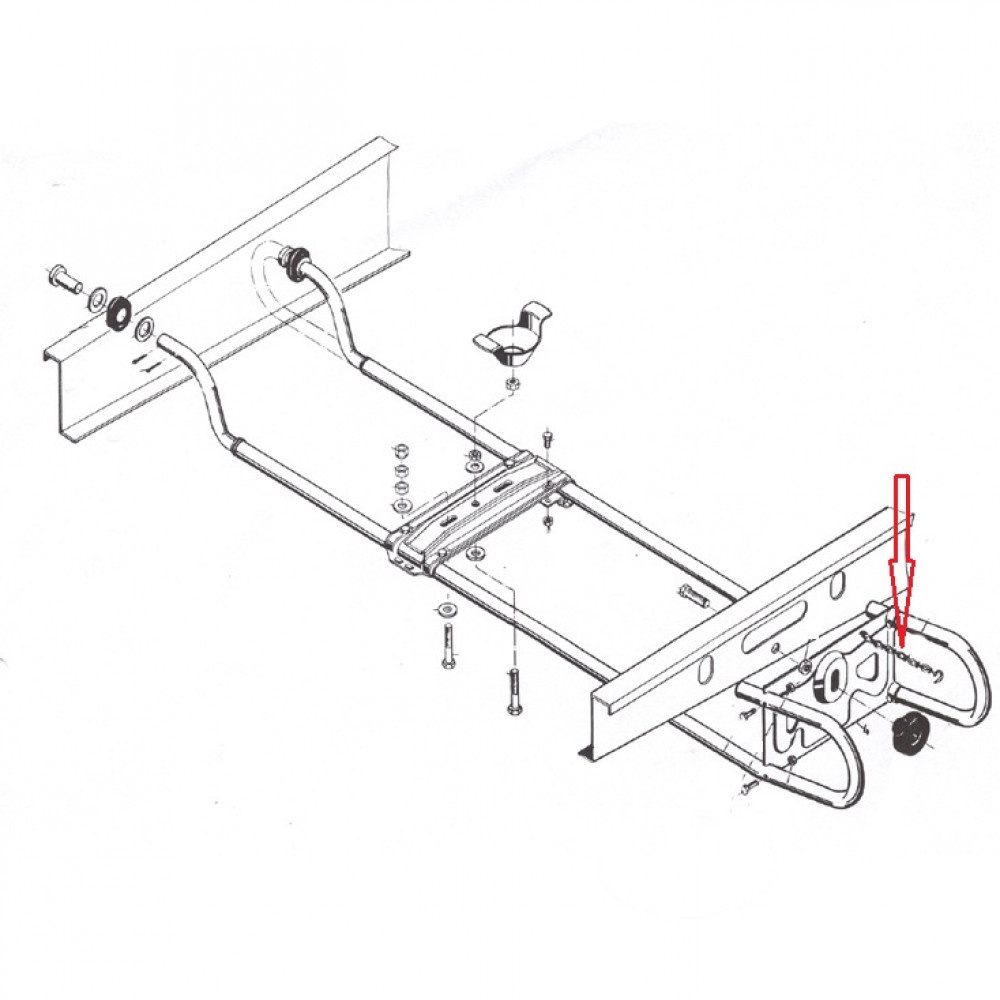 AL-KO Reservewielbeugel EH1 Veiligheidsketting AL-KO Reservewielbeugel EH1 Veiligheidsketting