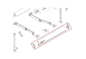 Fiamma F80S Lead Rail met Eindkappen 340 Deep Black