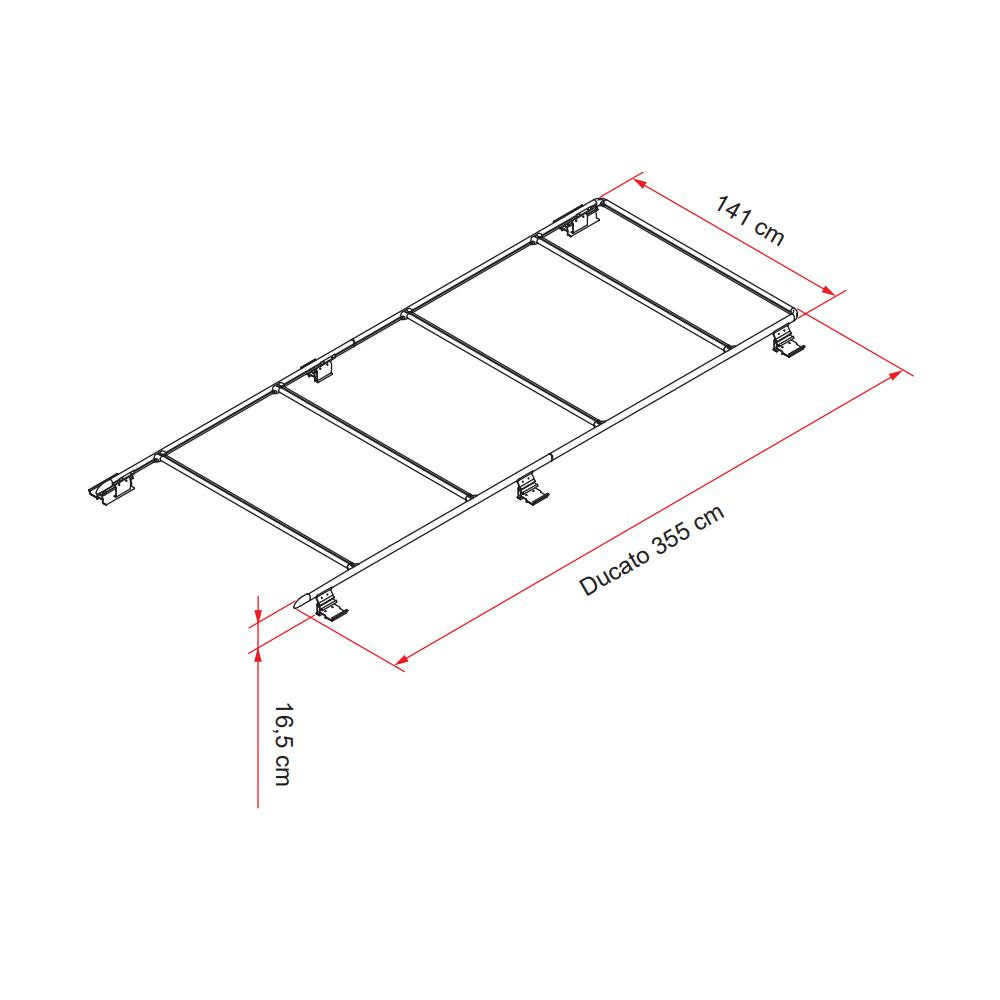 Fiamma Roof Rail Ducato Deep Black 05808A01A