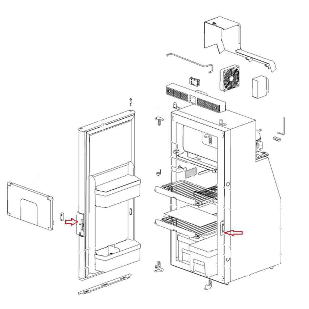 Thetford Handvat met Slotplaat T1090 Thetford Handvat met Slotplaat T1090