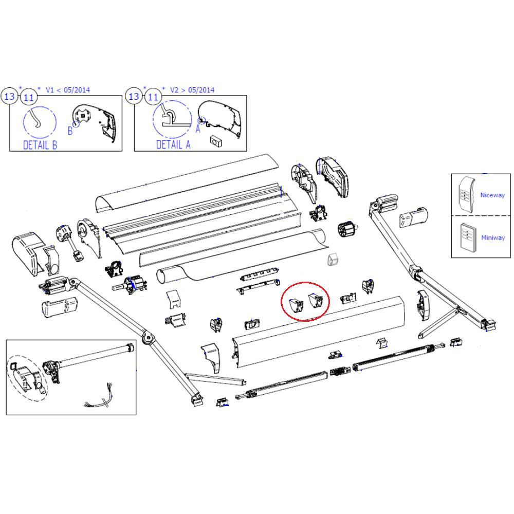 Thule 9200 Gliding Angle Lead Rail