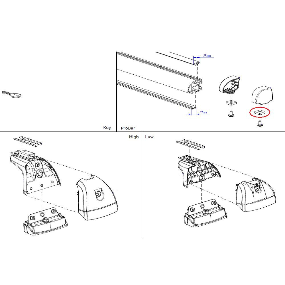 Thule Vulplaatje Probar Flex M6