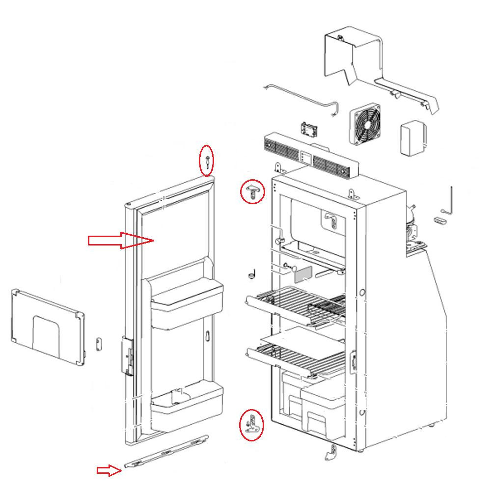 Thetford Scharnierenset T1090