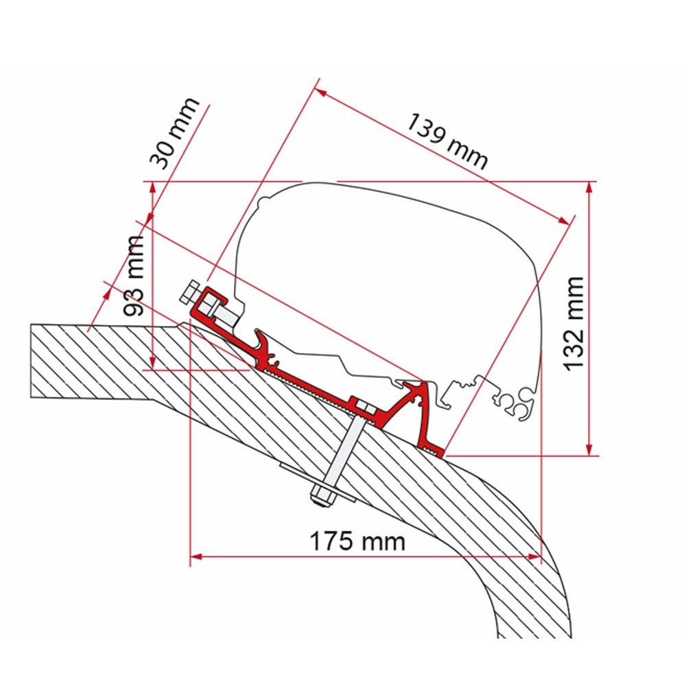 Fiamma LMC/TEC Adapter 600 F65/F80 Fiamma LMC/TEC Adapter 600 F65/F80