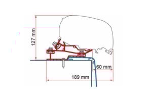 Fiamma Rapido C-Line Adapter 340 F65/F80