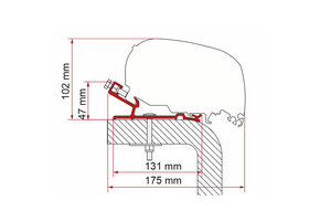 Fiamma Hymer Adapter 550 F65/F80