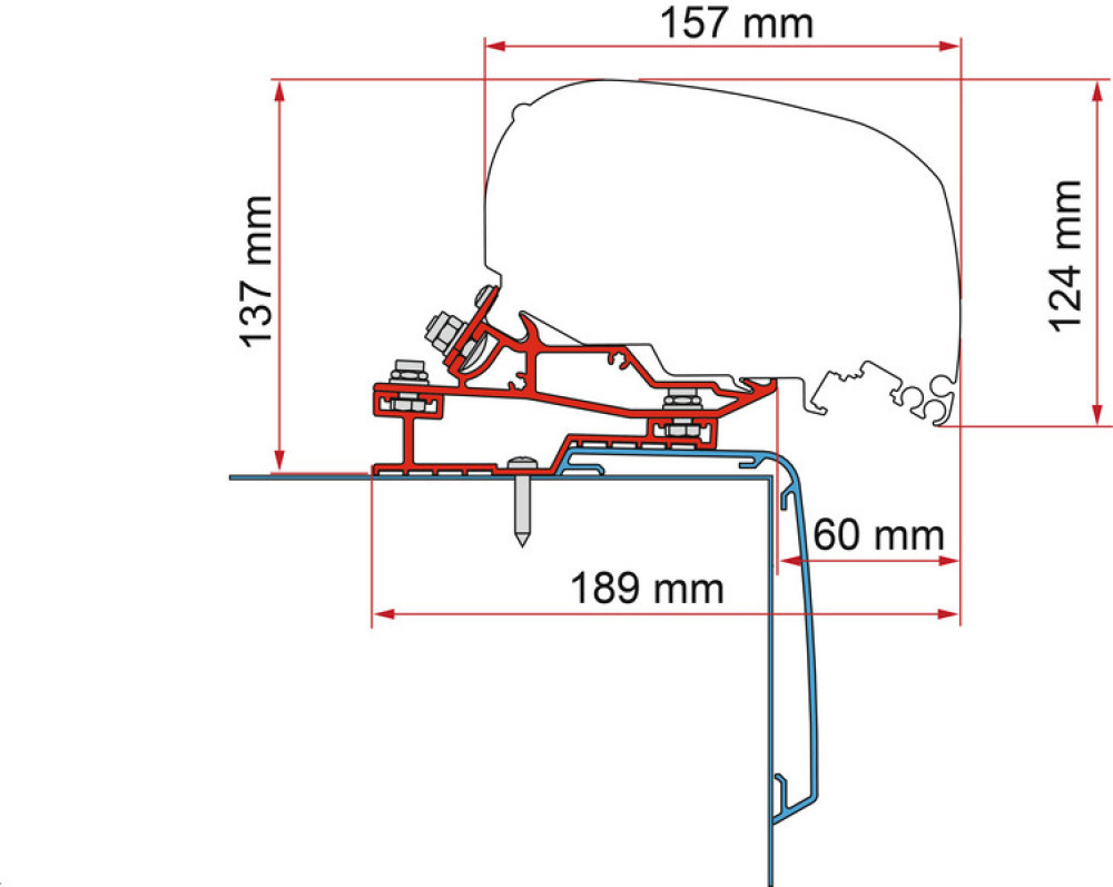 Fiamma Rapido C55i/ C86i Adapter 500 Fiamma Rapido C55i/ C86i Adapter 500