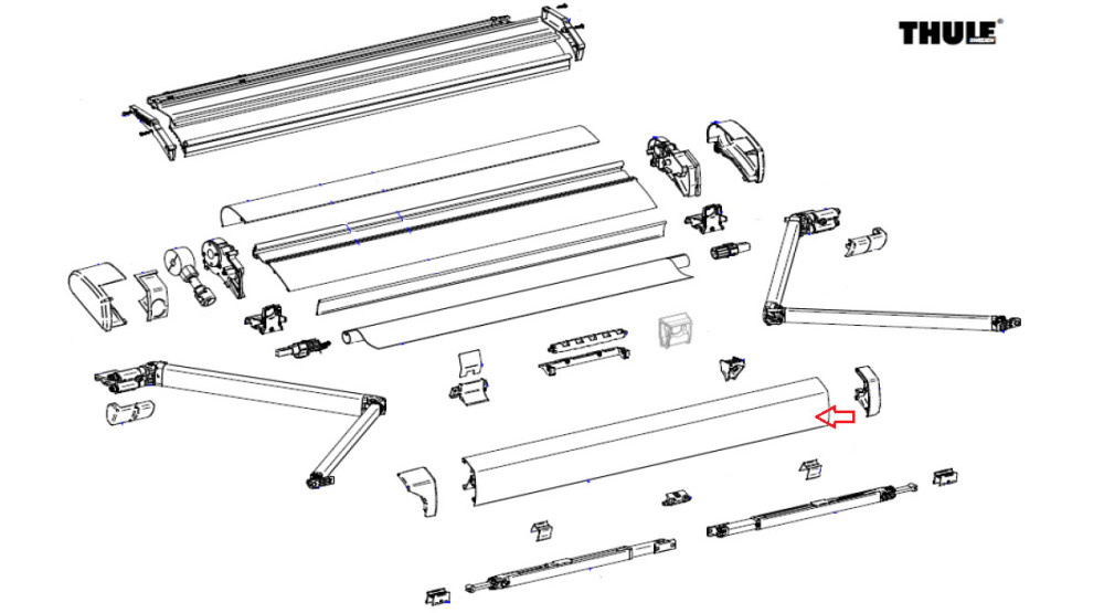 Thule Adapter Eriba Touring Lead Rail 6200 2.80 Wi