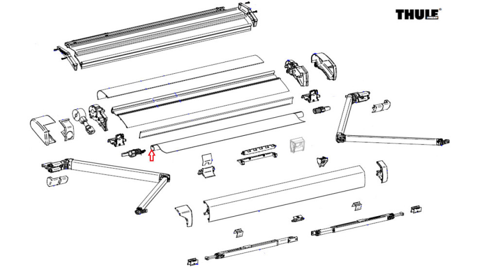 Thule Adapter Eriba Touring Sup. Rol. Tube D30 280