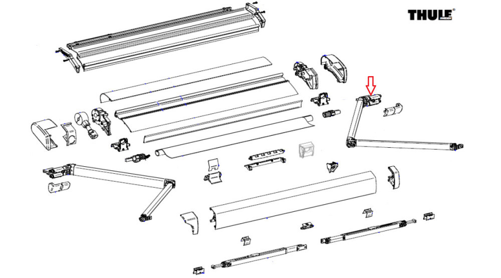 Thule Adapt Eriba Touring RH Spr Arm 6200 260/280