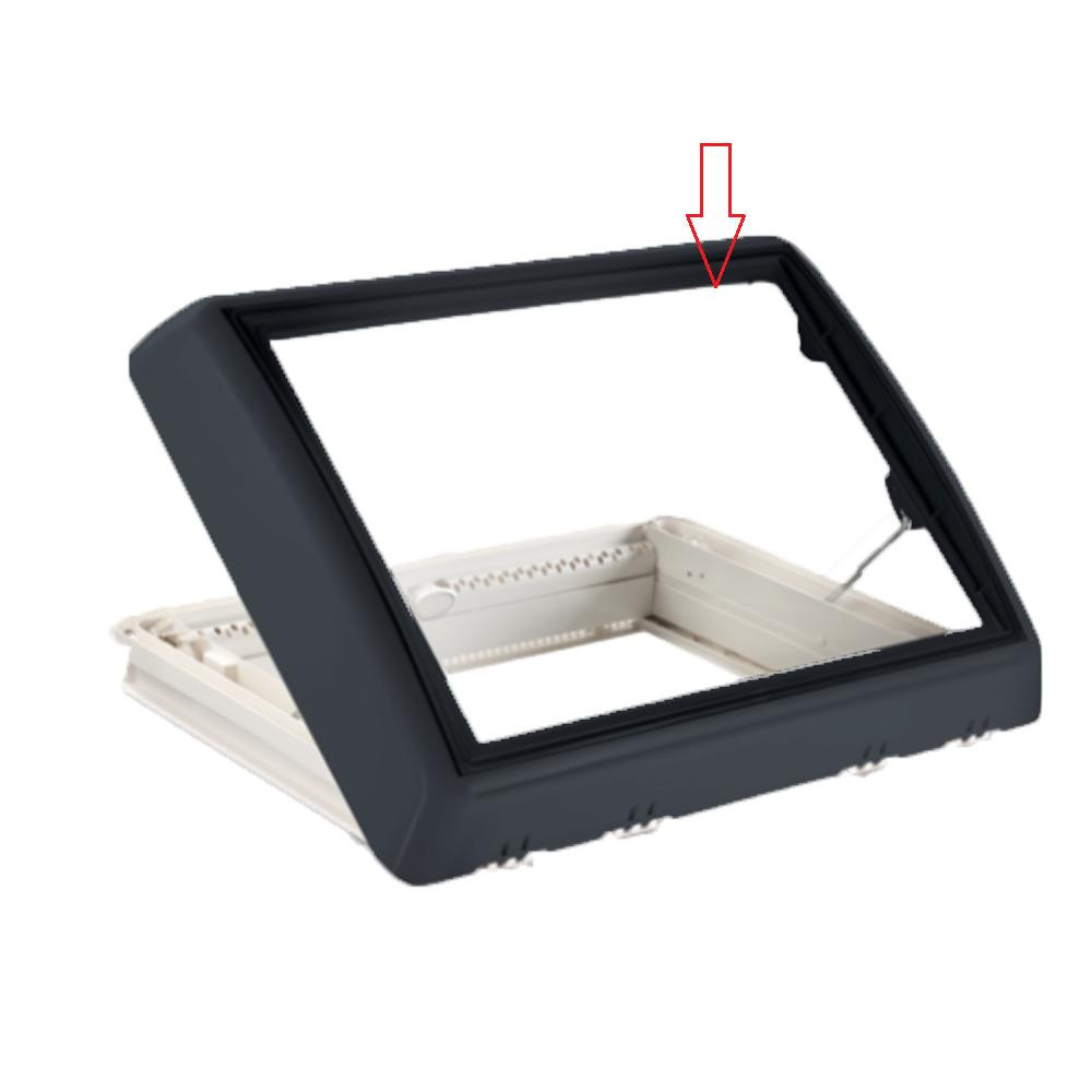 Dometic Midi Heki Glaskoepel met Zwart Kader