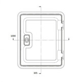 Dometic Serviceluik SK4 100x30.5cm Wit Dometic Serviceluik SK4 100x30.5cm Wit