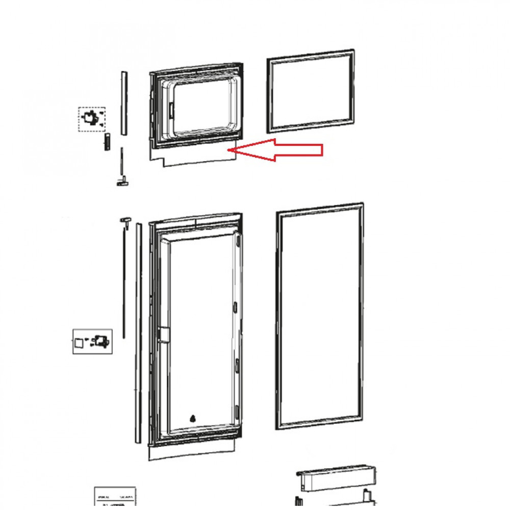 Dometic RMD8555 Dekoratieplaat Spiegel Bruin
