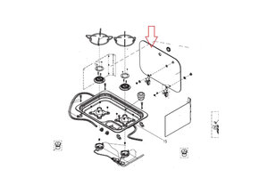 Dometic CE99 Komfoor Glasplaat