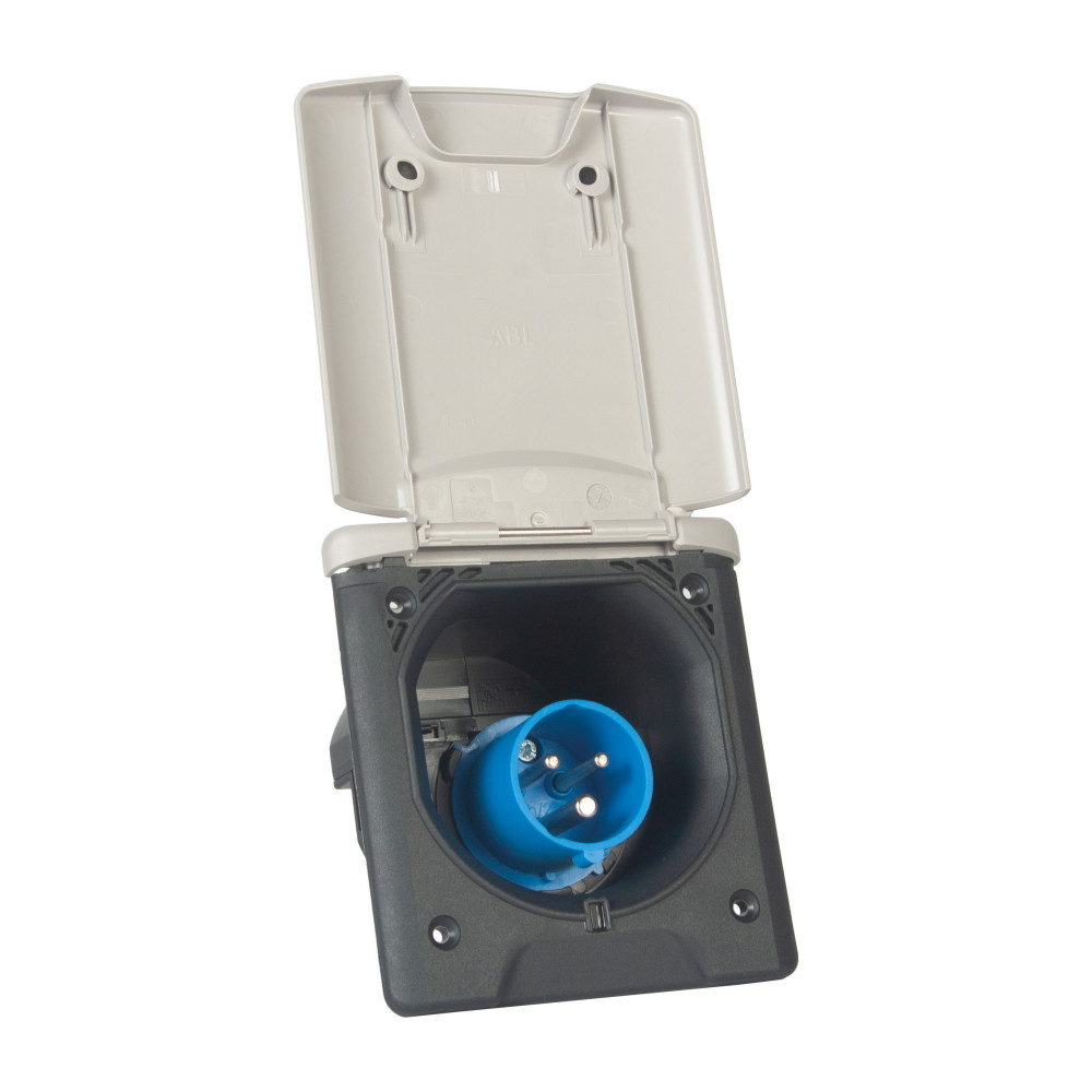 Inbouwstekkerdoos CEE Design 2014 Lichtgrijs Inbouwstekkerdoos CEE Design 2014 Lichtgrijs