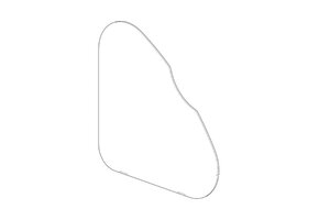 Thetford Glasplaat Spoelbak Triangular Black SBL33XX