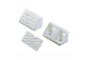 Hoekverbinder met afwerkkapje Wit à 4 st.