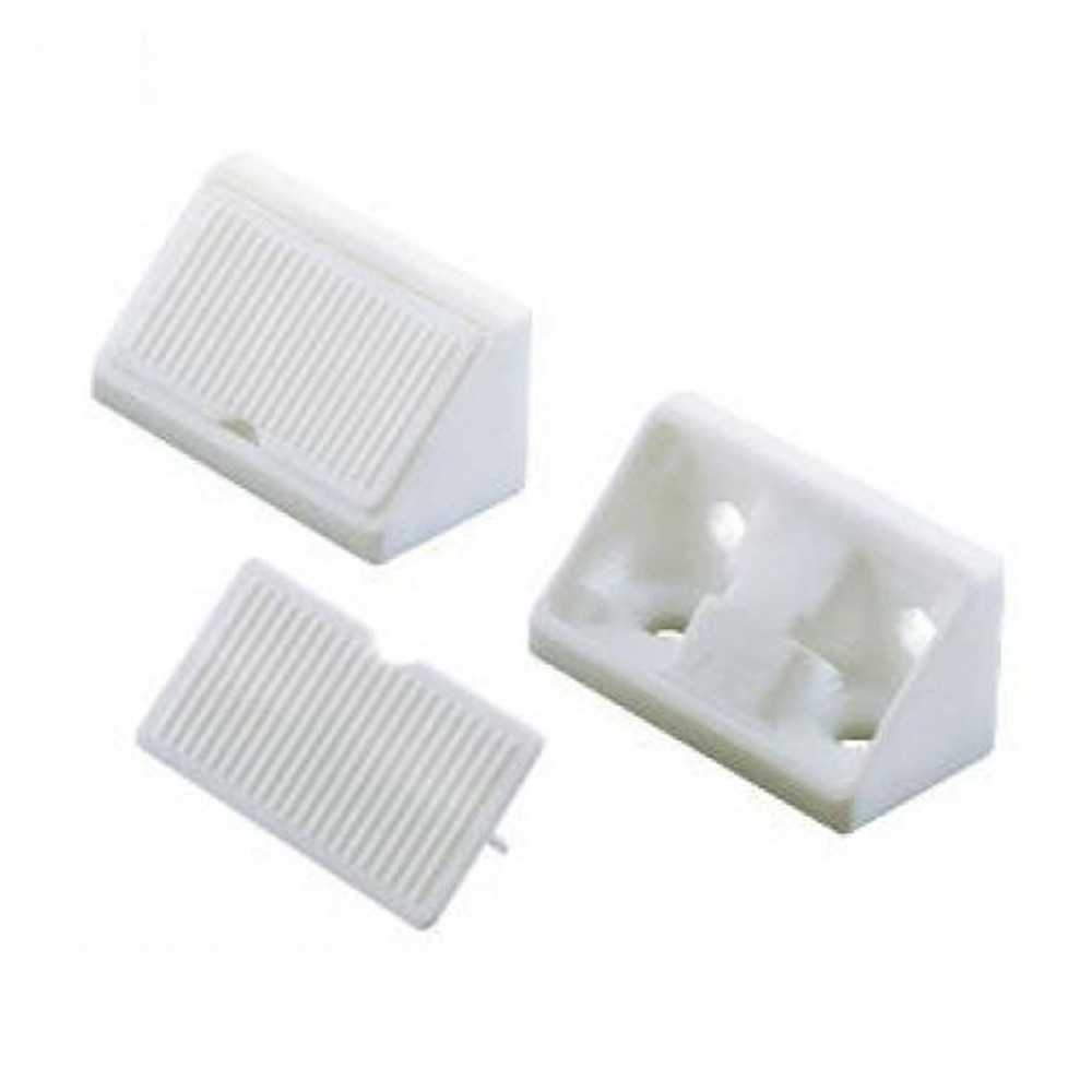 Hoekverbinder met afwerkkapje Wit à 4 st. Hoekverbinder met afwerkkapje Wit à 4 st.