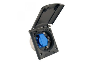 Inbouwstekkerdoos Design 2014 230V/12V/Sat Antraciet