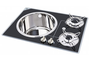 Navy Load Kookplaat 2-Pits met Spoelbak Links 600x420