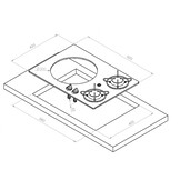 Navy Load Kookplaat 2-Pits met Spoelbak Links 600x420 Navy Load Kookplaat 2-Pits met Spoelbak Links 600x420