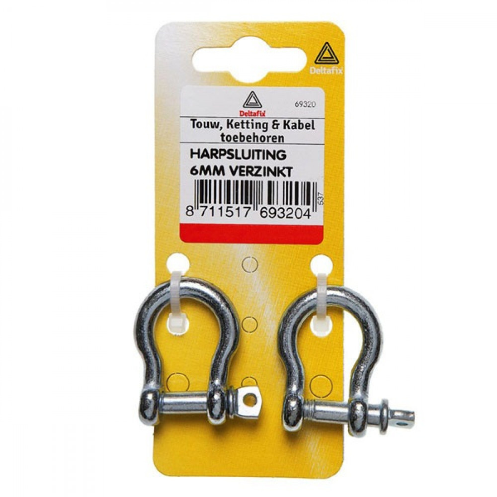 Deltafix Harpsluiting Verzinkt 5mm 2st Deltafix Harpsluiting Verzinkt 5mm 2st