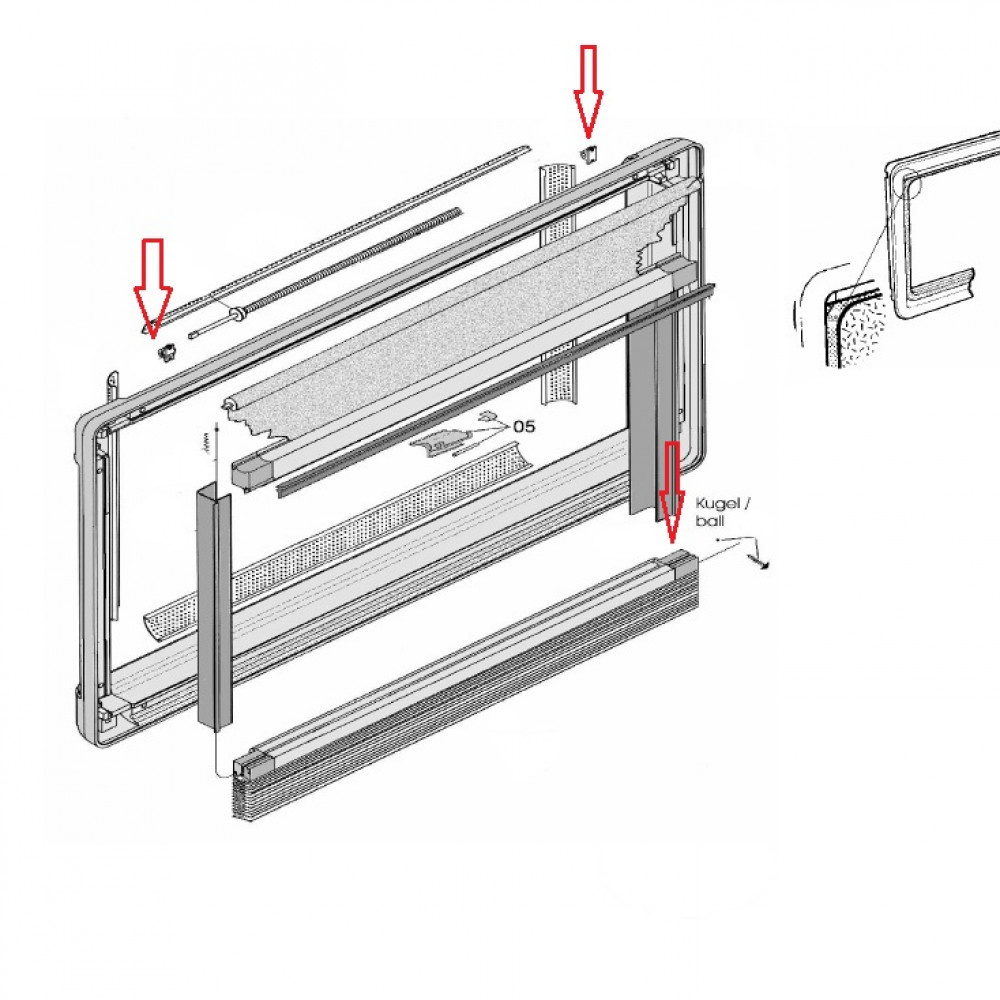 Dometic S5 Raam Reparatieset Dometic S5 Raam Reparatieset