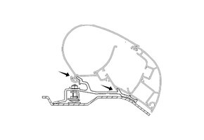 Dometic Ducato/Jumper/Boxer H2 Adapter