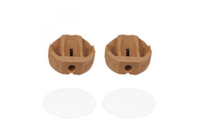 Hoekverbinder rond met afdekkap Wit à 4 stuks