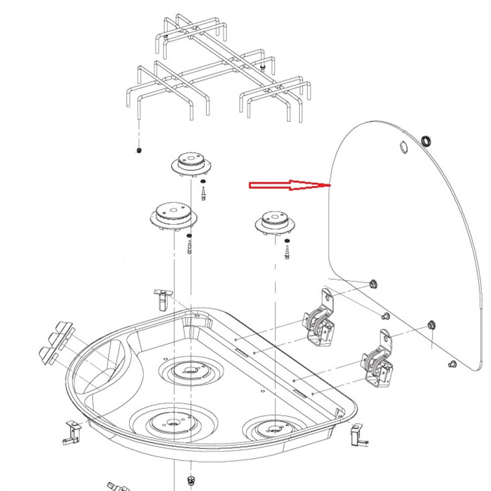 Dometic CU400 Kit Glas Grill