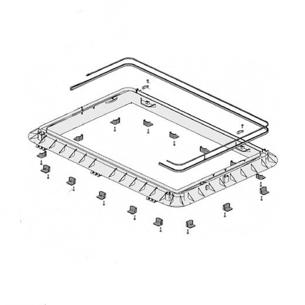 Dometic Heki 2 Buitenkader compleet 32-39 mm Dometic Heki 2 Buitenkader compleet 32-39 mm