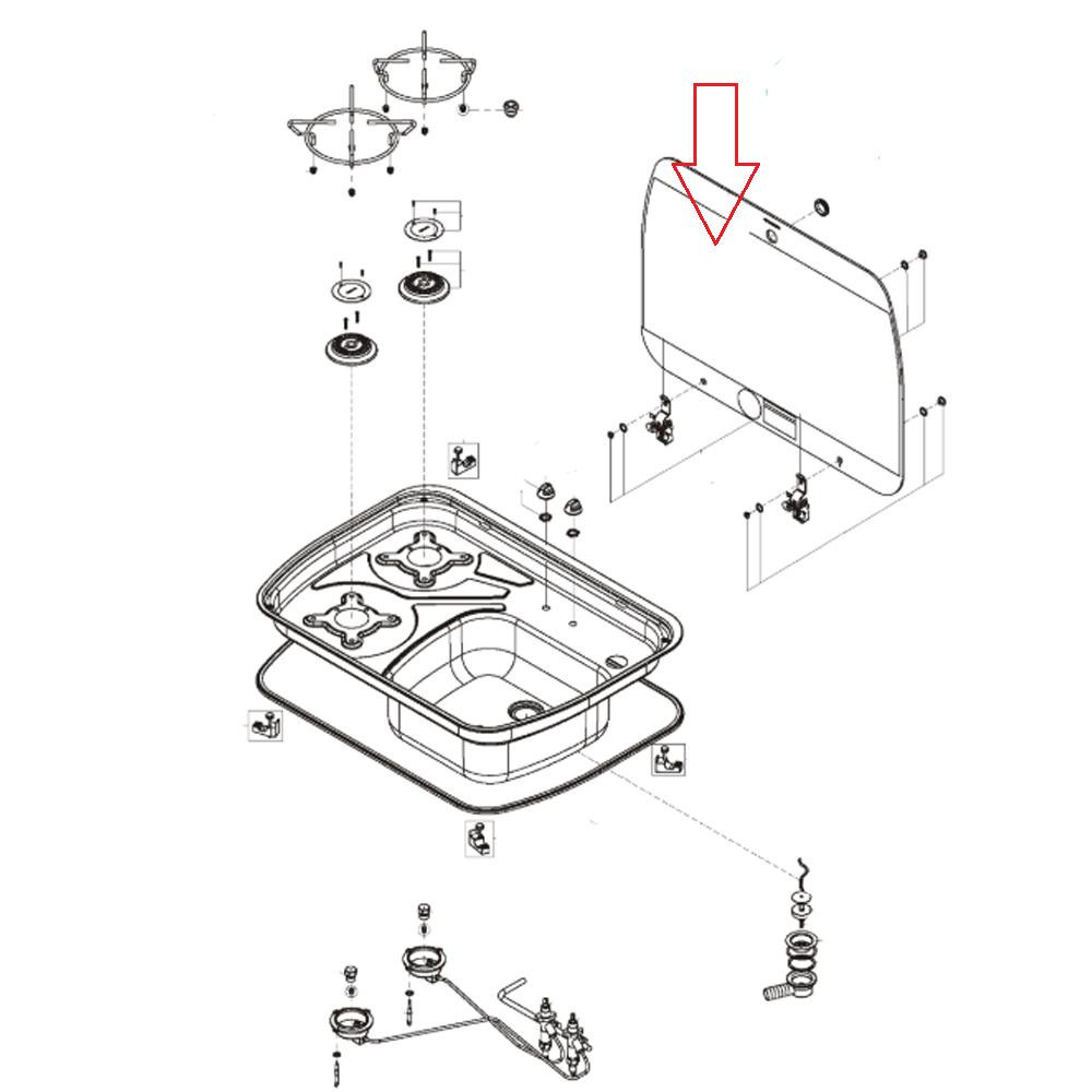 Dometic Comfoor met Spoelbak Glasplaat