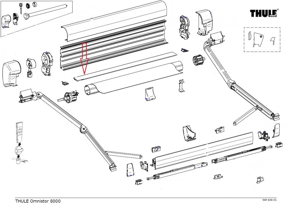 Thule Main Housing Bottom 8000 4.50 Thule Main Housing Bottom 8000 4.50