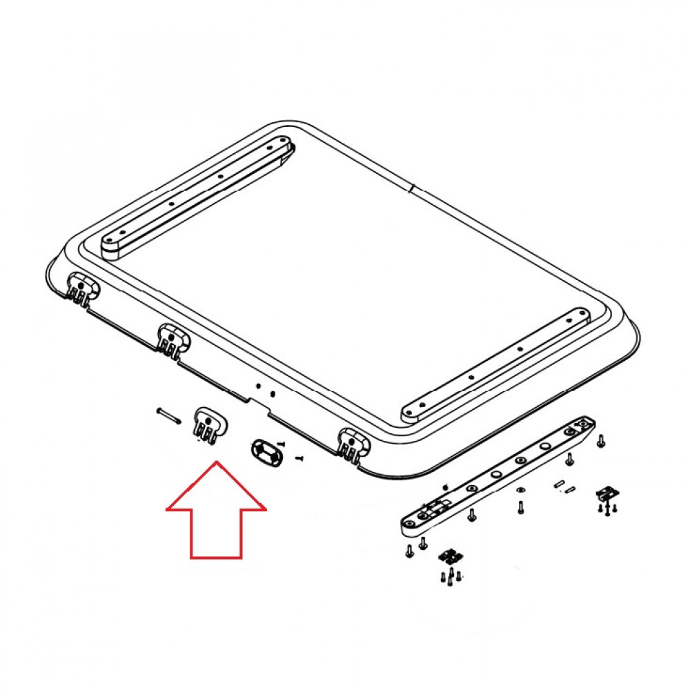 Dometic Heki 3/4 Plus Scharnier met Montagedelen