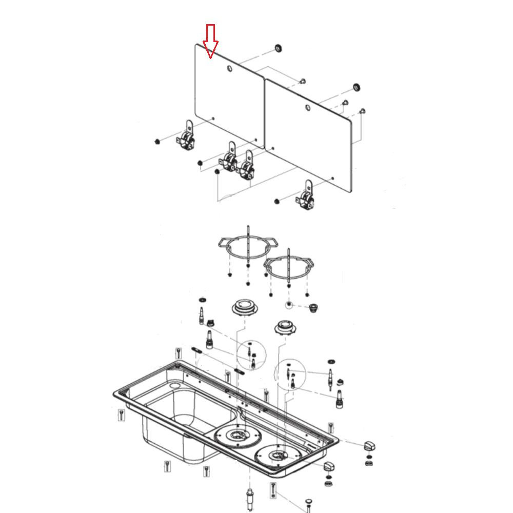 Dometic Glasdeksel Links MO9722L