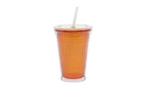 Gimex Drinkbeker met Rietje Oranje