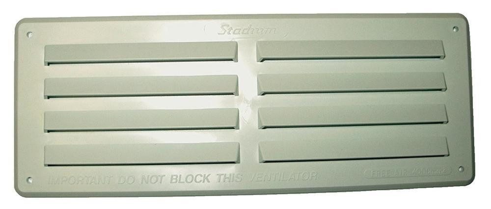 Ventilatierooster Wit opbouw 24x9cm Ventilatierooster Wit opbouw 24x9cm