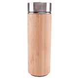 ViaMondo Thermosfles 0.33L Bamboe met Temperatuur Display